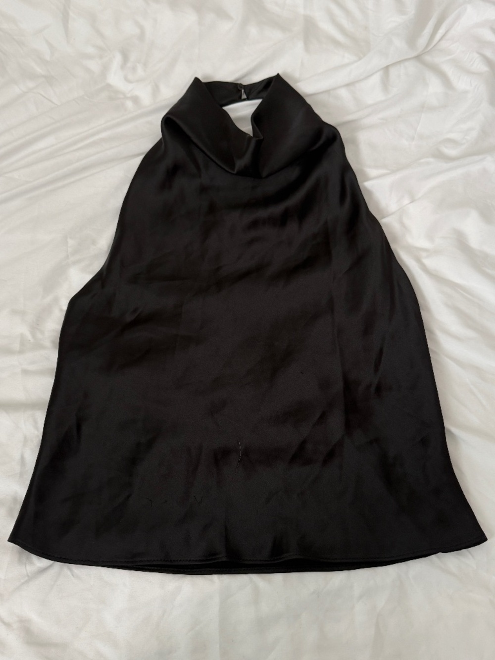 zara satin like halter top   size medium   details: -perfect condition - only wo
